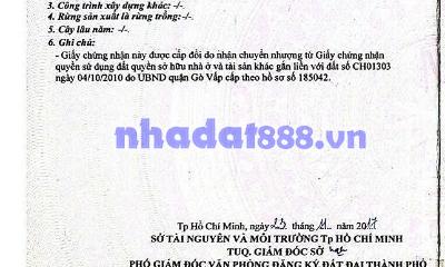 Nhà xây mới Bùi Quang Là - xe hơi đậu cửa - 2 mặt tiền trước sau thông thoáng 